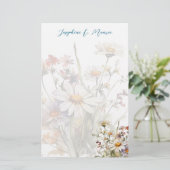 Wildflowers Gepersonaliseerd Schrijfpapier Briefpapier (Staand voorkant)
