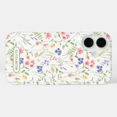 Wildflowers Gepersonaliseerde naam Wit Case-Mate iPhone Case (Achterkant (horizontaal))
