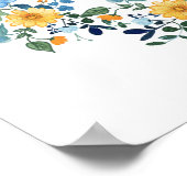 Wildflowers Golden Vrijgezellenfeest Welkom Poster (Hoek)