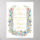 Wildflowers Golden Vrijgezellenfeest Welkom Poster (Voorkant)