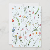  Wildflowers Goud en Blauw Baby shower Kaart (Achterkant)