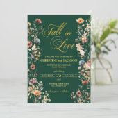 Wildflowers Gouden Herfst in Liefde en Details Huw Kaart (Staand voorkant)