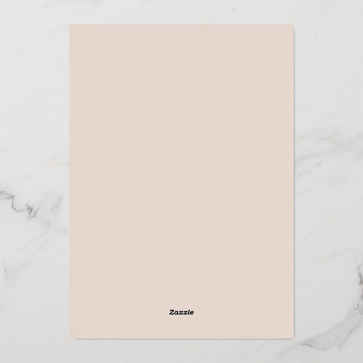 Wildflowers Graduation Party Echt Roos Goud Folie Uitnodiging (Achterkant)