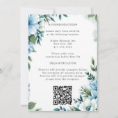 Wildflowers Green Elegant Spring Garden Wedding Kaart (Achterkant)