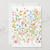 Wildflowers & Greenery Boho Garden Vrijgezellenfee Kaart (Achterkant)