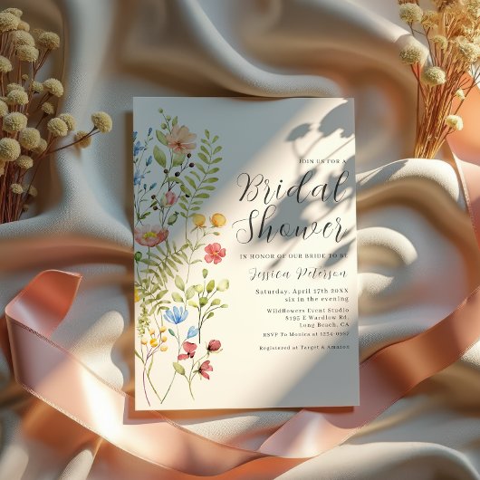 Wildflowers & Greenery Boho Garden Vrijgezellenfee Kaart