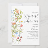 Wildflowers Greenery Elegant Garden Vrijgezellenfe Kaart (Voorkant)