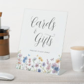 Wildflowers Greenery Vrijgezellenfeest Kaarten en  Reclamebord Met Voetstuk (Insitu)