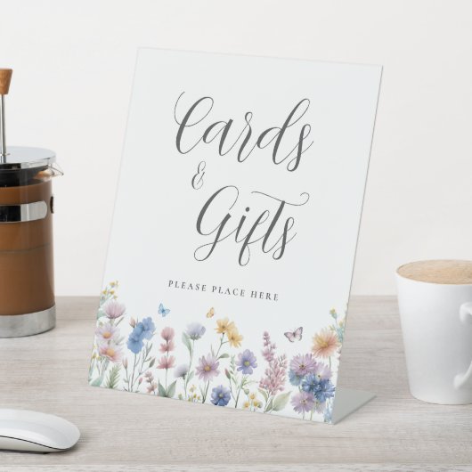 Wildflowers Greenery Vrijgezellenfeest Kaarten en Reclamebord Met Voetstuk (Insitu)