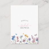 Wildflowers Greenery Vrijgezellenfeest Registry Informatiekaartje (Achterkant)