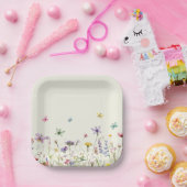 Wildflowers grillige partij papieren bordje (Feest)