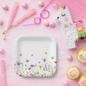 Wildflowers grillige partij papieren bordje (Feest)