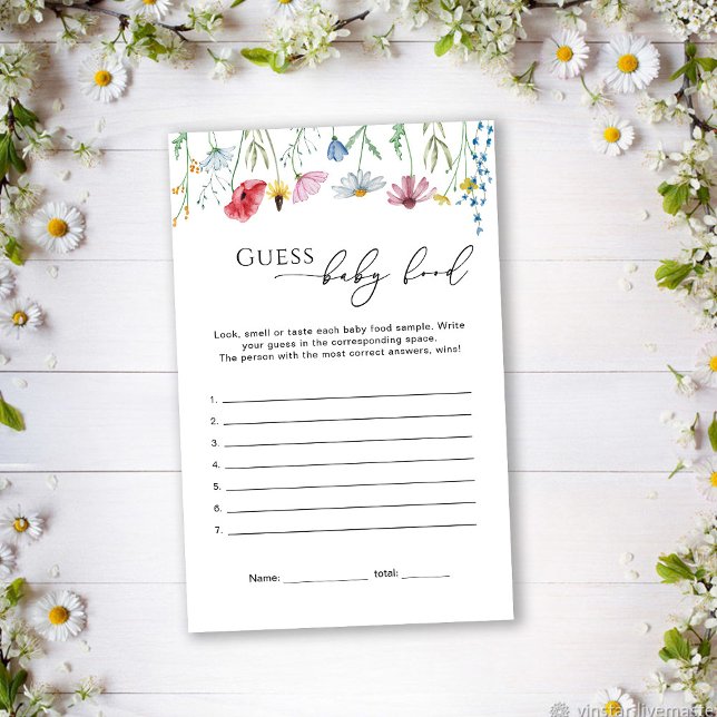 Wildflowers Guess baby food spel (Creator heeft geüpload)