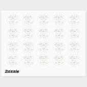 Wildflowers handritten wedding ronde sticker (Vel)