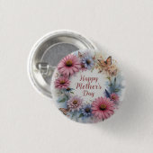 WildFlowers Happy Mother's Day Ronde Button 3,2 Cm (Voorkant /achterkant)