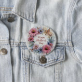 Wildflowers Happy Mother's Day Ronde Button 7,6 Cm (In situ)