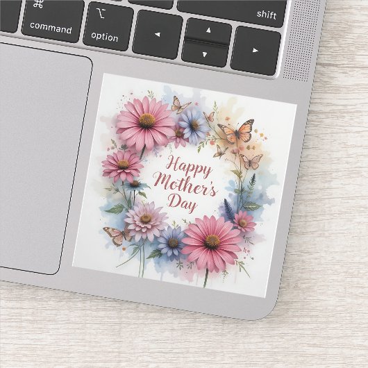 WildFlowers Happy Mother's Day Sticker (Detail)