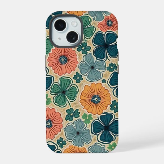 Wildflowers Harmonious Tones iPhone 15 Case (Achterkant)