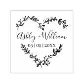 Wildflowers Hart Vormgeving forma Trouwdag Zelfinktende Stempel (Design)