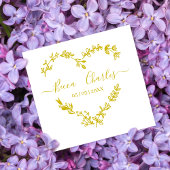 Wildflowers Heart & Elegant Typography for Wedding Rubberstempel