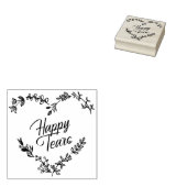 Wildflowers Heart Happy Tears Wedding Quote Rubberstempel (Gestempeld)