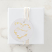 Wildflowers Heart in Gold Bedankjes Labels (Met doos)