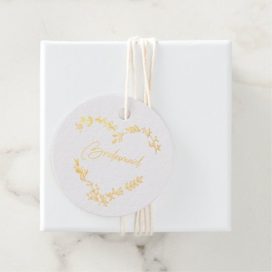 Wildflowers Heart in Gold Bedankjes Labels (Met doos)