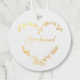 Wildflowers Heart in Gold Bedankjes Labels