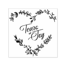 Wildflowers Heart Tears of Joy Wedding Quote Zelfinktende Stempel