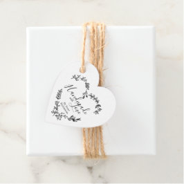 Wildflowers Heart with Handmade with Love Quote Bedankjes Labels