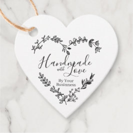Wildflowers Heart with Handmade with Love Quote Bedankjes Labels