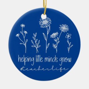 Wildflowers Helpen Kleine Geesten Groeien Leraar Keramisch Ornament