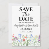 Wildflowers herfst Bewaar de datumkaarten Kaart (Voorkant)