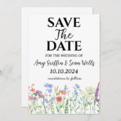 Wildflowers herfst Bewaar de datumkaarten Kaart (Voorkant / Achterkant)