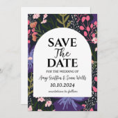 Wildflowers herfst Bewaar de datumkaarten Kaart (Voorkant / Achterkant)