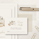 Wildflowers Herfst Herfst Baby shower Luier Raffle Informatiekaartje