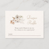 Wildflowers Herfst Herfst Baby shower Luier Raffle Informatiekaartje (Voorkant)