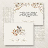 Wildflowers Herfst Herfst Elegante bruiloft Bedankkaart