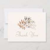 Wildflowers Herfst Herfst Elegante bruiloft Bedankkaart (Voorkant)