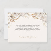 Wildflowers Herfst Herfst Elegante bruiloft Bedankkaart (Achterkant)