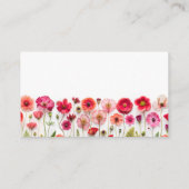 Wildflowers Hoeveel Kussen Bruidsspel Informatiekaartje (Achterkant)