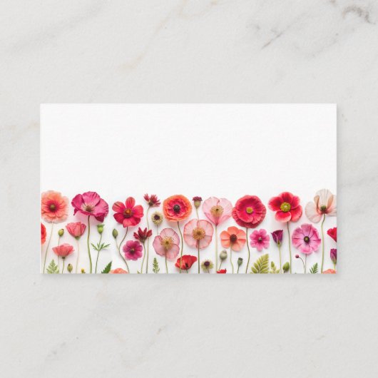 Wildflowers Hoeveel Kussen Bruidsspel Informatiekaartje (Achterkant)