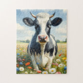 Wildflowers Holstein Dairy Koe Legpuzzel (Verticaal)
