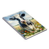 Wildflowers Holstein Dairy Koe Notitieboek (Rechterzijde)