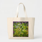 Wildflowers Impasto Schilderen Originele Bloemenku Grote Tote Bag (Voorkant)