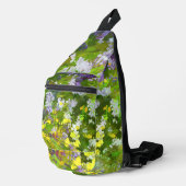 Wildflowers Impasto Schilderen Originele Bloemenku Sling Bag (Rechterhoek)