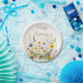 Wildflowers in Bloom Happy Birthday Paper Bord (Feest)