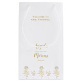 Wildflowers in de Gouden Welkome Gast van het Klein Cadeauzakje (Achterkant)