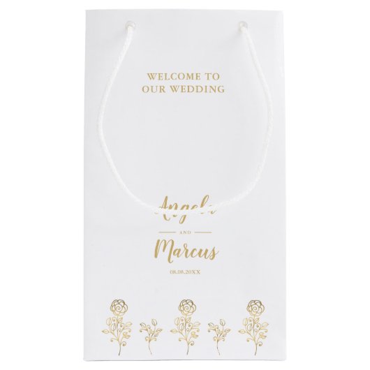 Wildflowers in de Gouden Welkome Gast van het Klein Cadeauzakje (Achterkant)