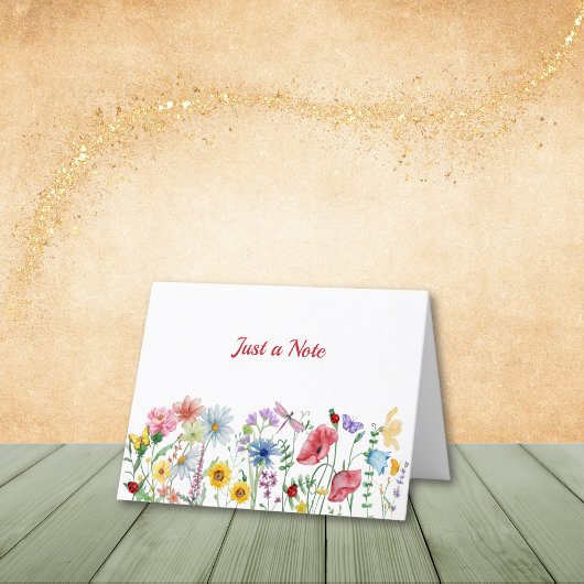 Wildflowers in het veld Notitiekaarten